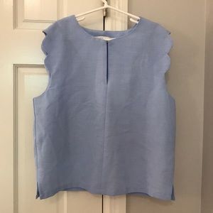 English factory blue blouse size xs